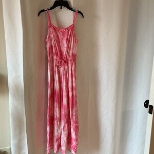Cat & Jack Pink and White Tie-Dye Dress girls size 7/8